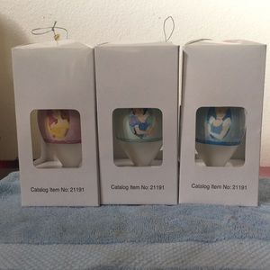 Disney Store Princess Teardrop glass ornaments.